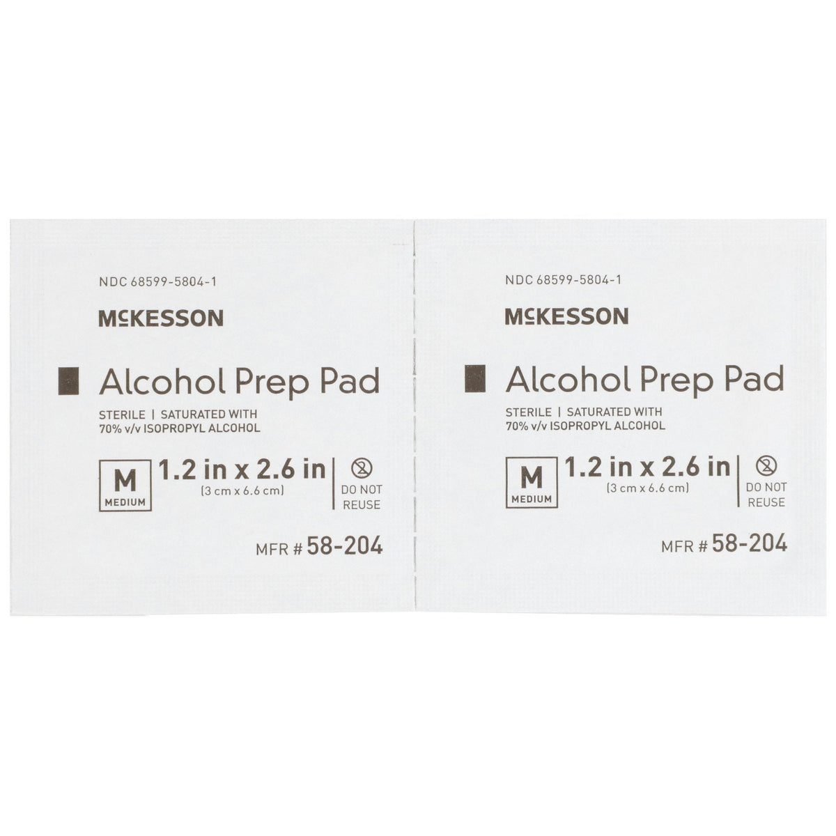 McKesson Alcohol Prep Pads, Sterile M Case of 4000