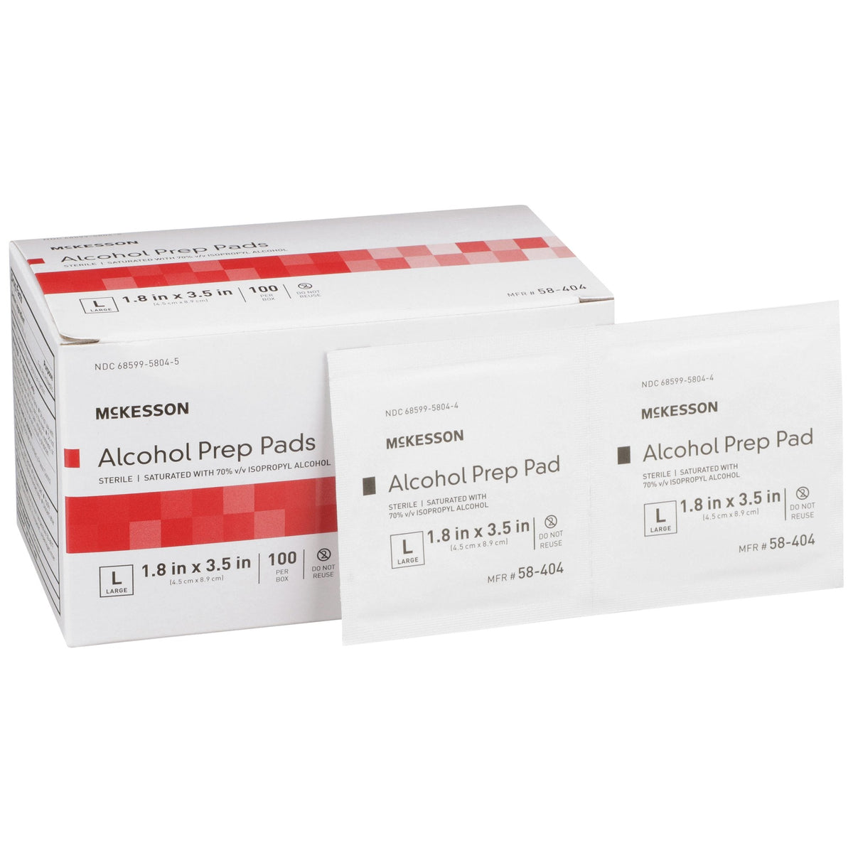 McKesson Alcohol Prep Pads, Sterile M Case of 4000