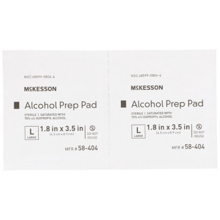 McKesson Alcohol Prep Pads, Sterile M Case of 4000