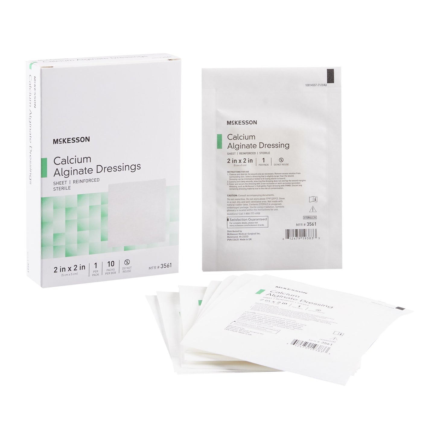 McKesson Alginate Dressing 2" x 2" 1 Each