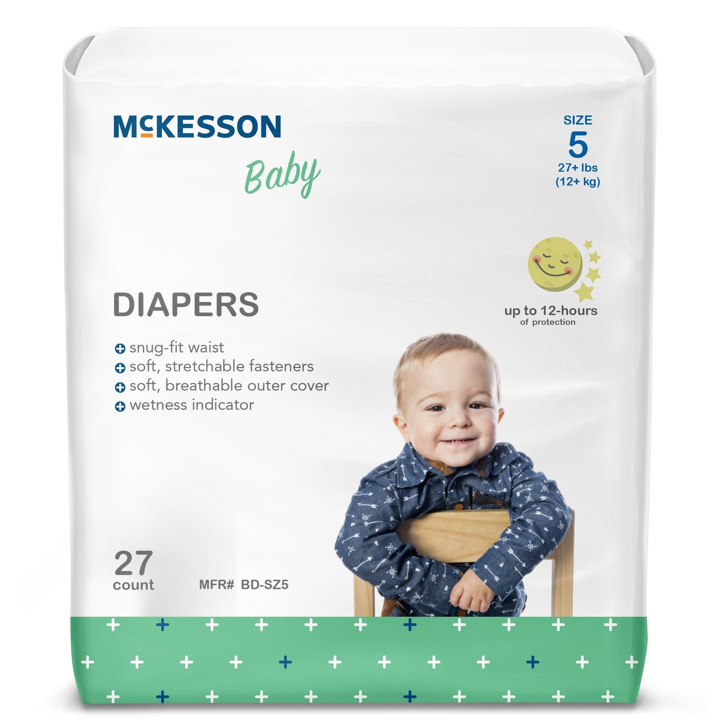 McKesson Baby Diaper - Heavy Absorbency Newborn Breathable Bag of 20