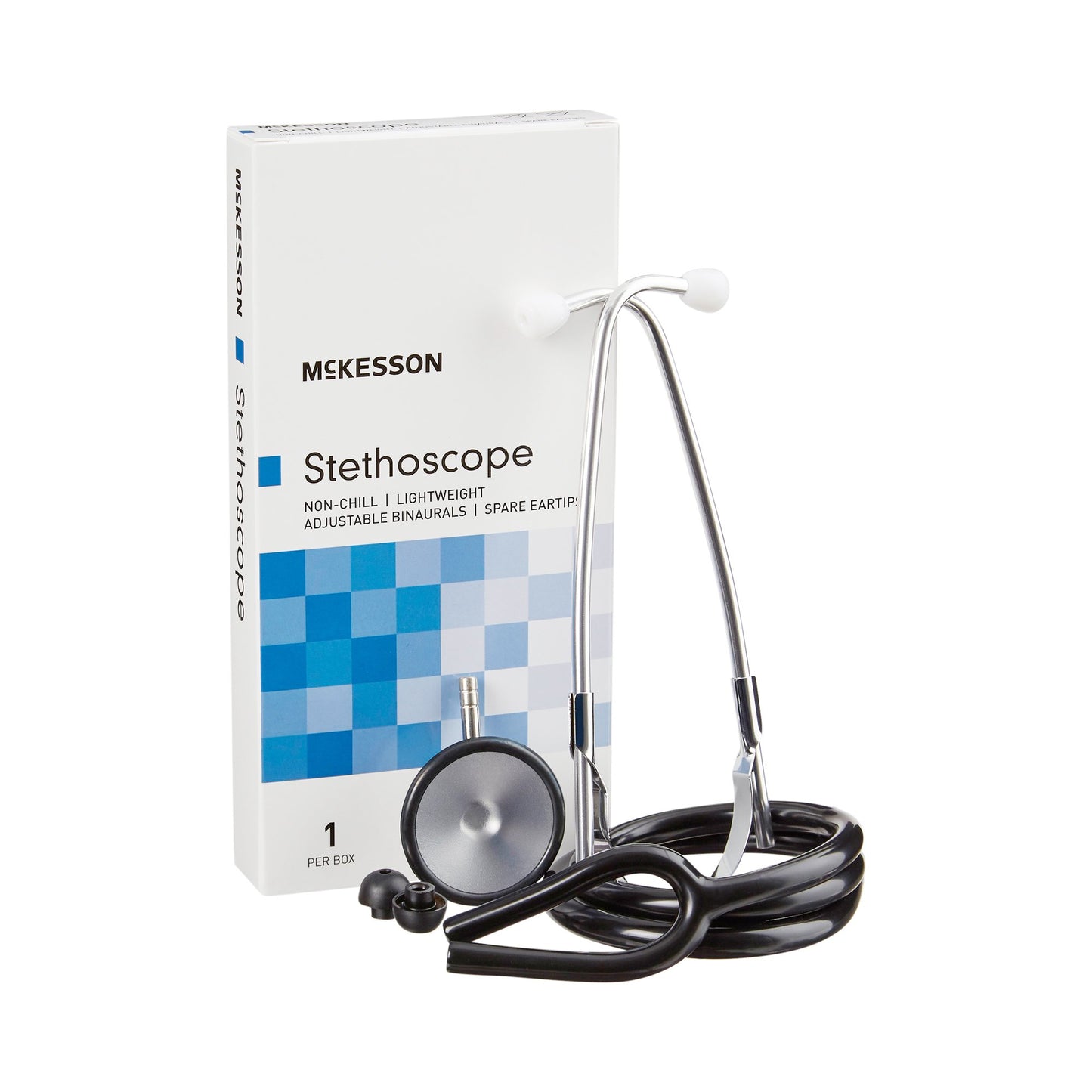 McKesson Classic Stethoscope, Black Tubing Black