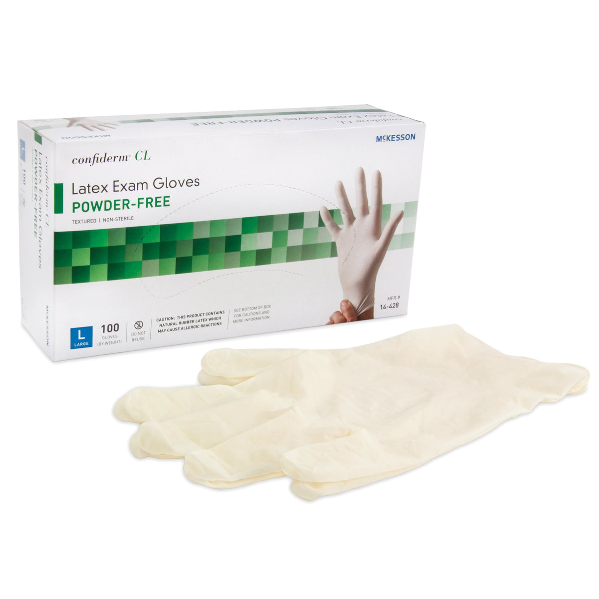 McKesson Confiderm® CL Latex Exam Glove S Box of 100