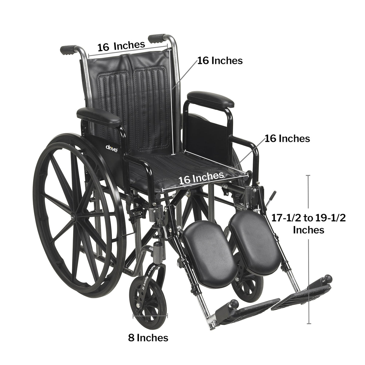 McKesson Dual Axle Wheelchair Swing-Away Footrest