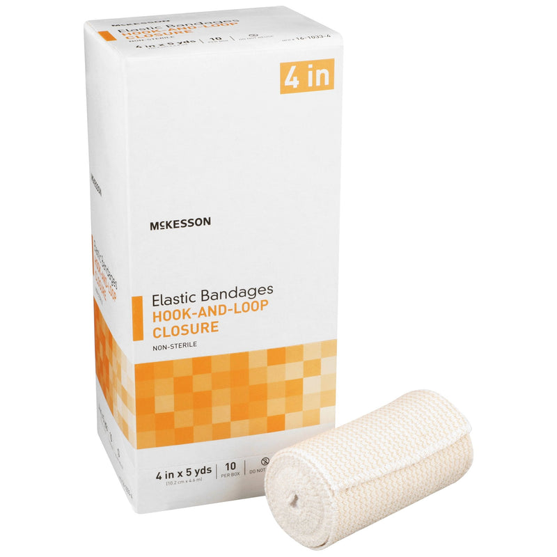 McKesson Elastic Bandage Hook and Loop Closure 2 Inch x 5 Yard Box of 10