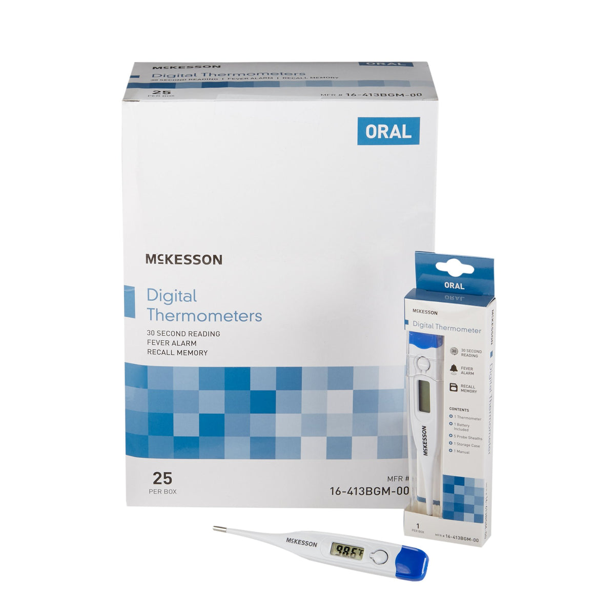 McKesson Entrust Digital Oral Thermometer Box of 25