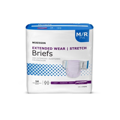 McKesson Extended Wear Stretch Briefs Large/XL Bag of 14