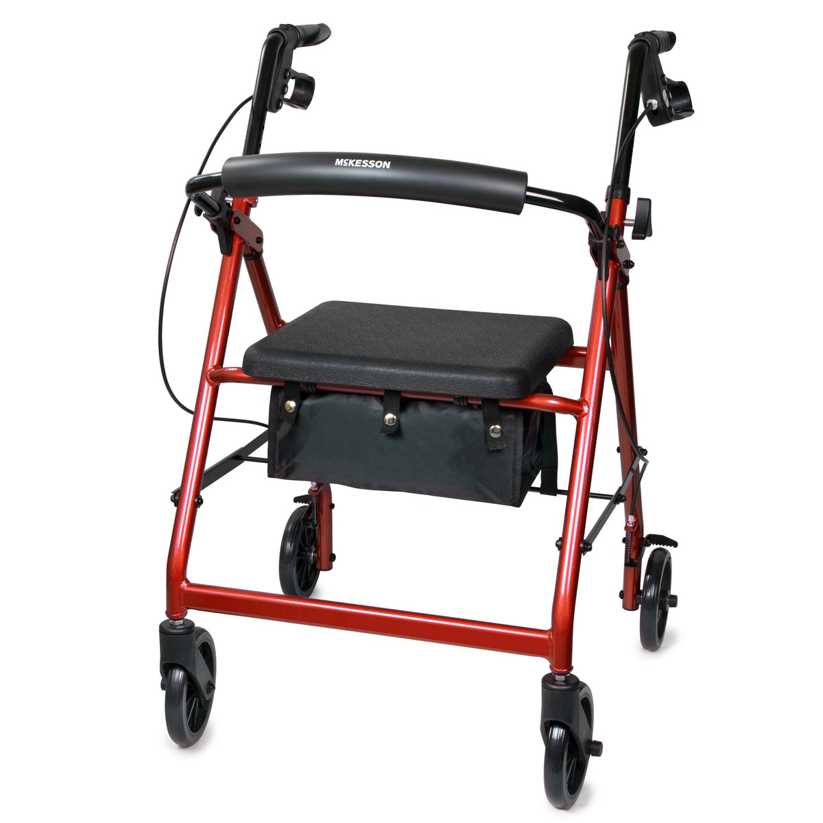 McKesson Folding Aluminum Four-Wheel Rollator Green