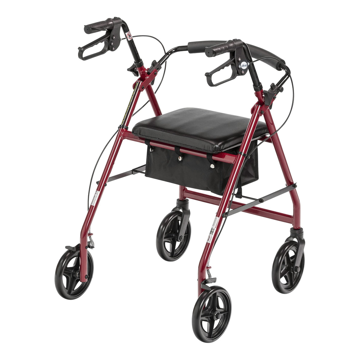 McKesson Four-Wheel Rollator - Aluminum Frame Blue