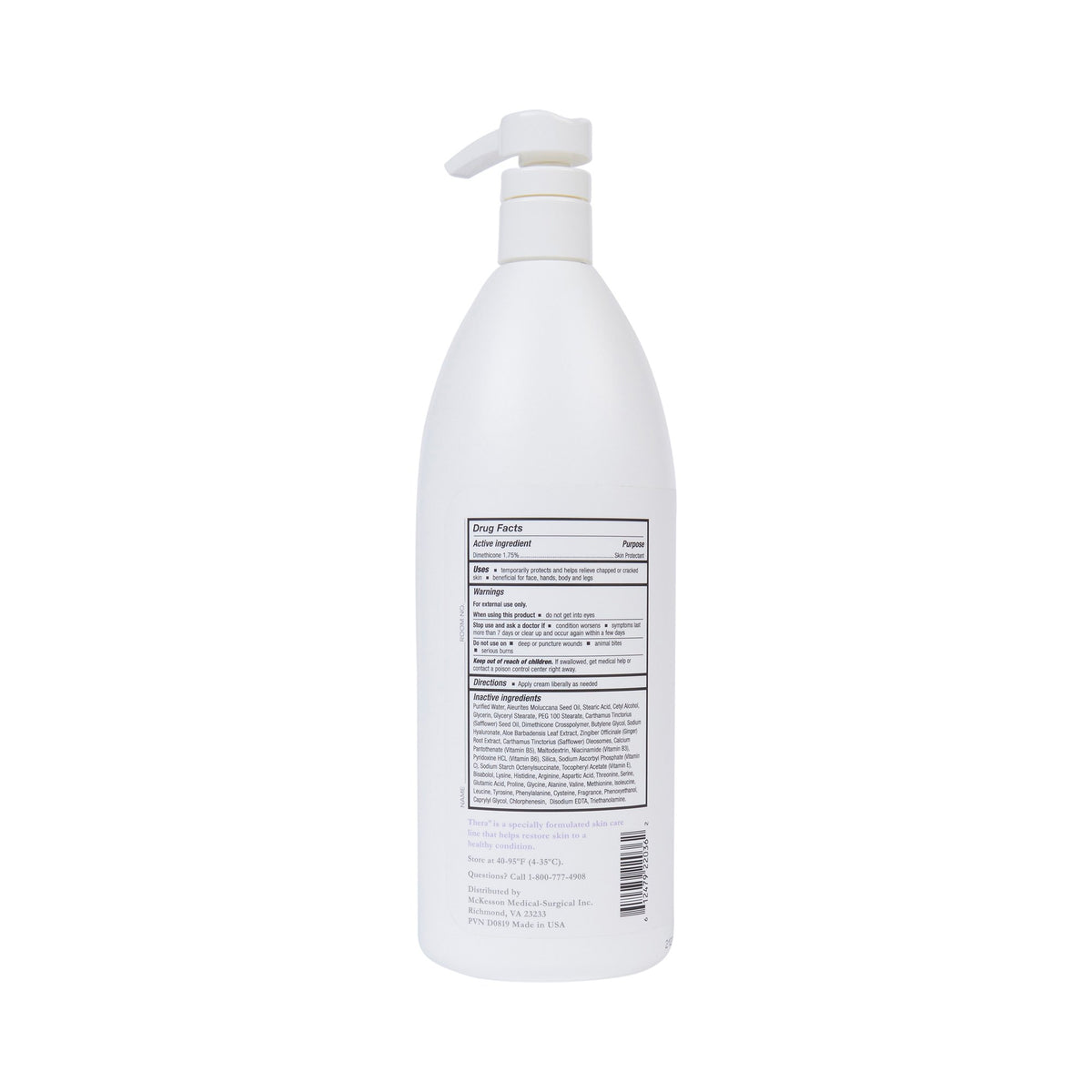 McKesson Thera® Hand and Body Moisturizer - CHG Compatible Pump Bottle 32 oz. Bottle