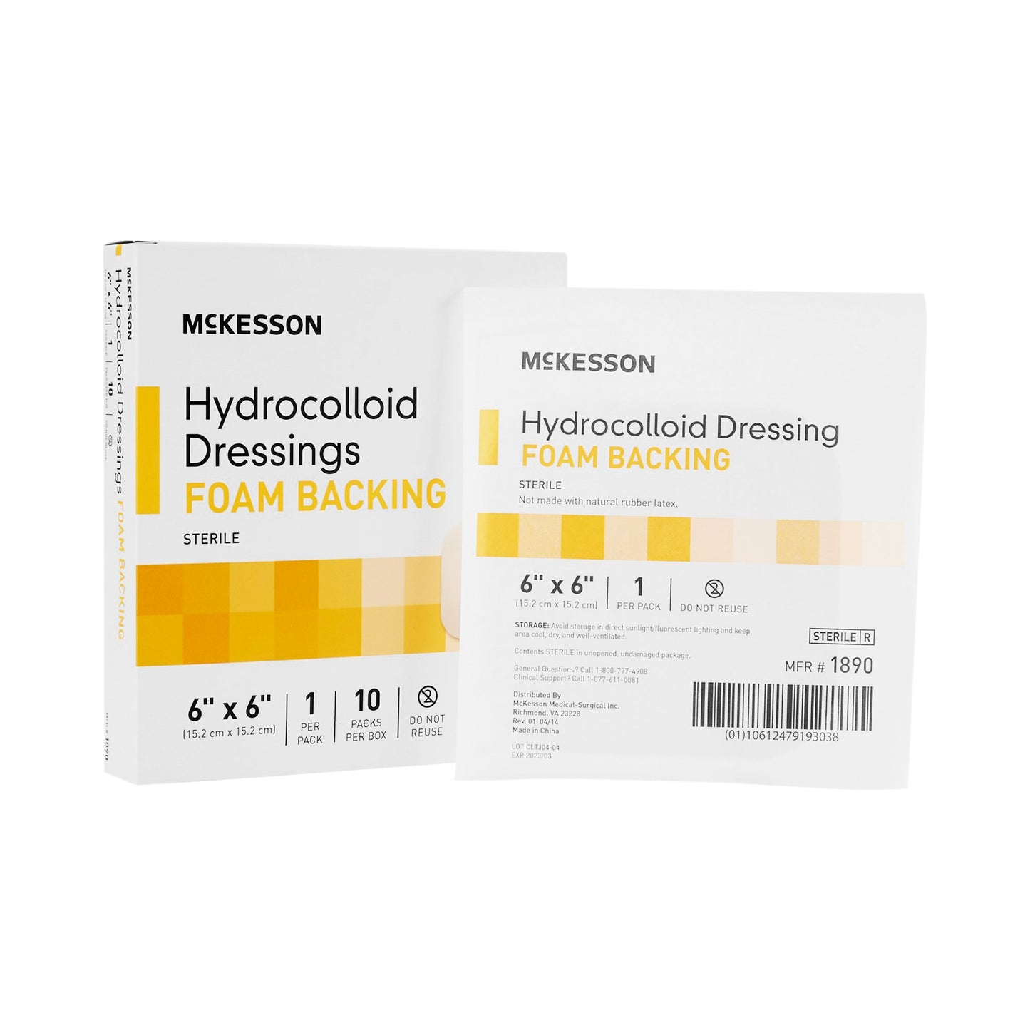 McKesson Hydrocolloid Dressing 2" x 2" 1 Each