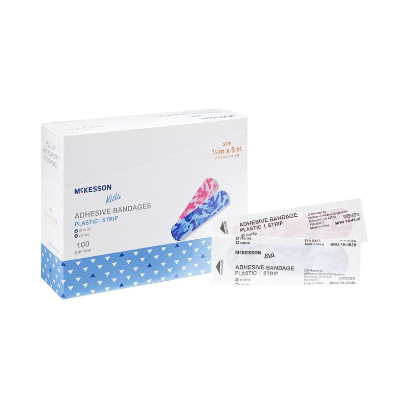 McKesson Kids™ Bandage Assorted Prints 3/4" x 3" Box of 100