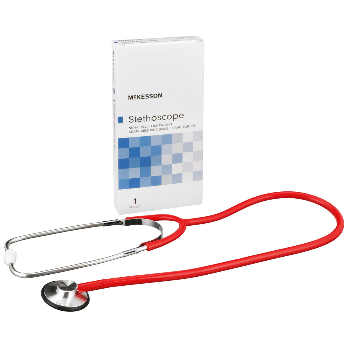 McKesson Lightweight Classic Stethoscope Red