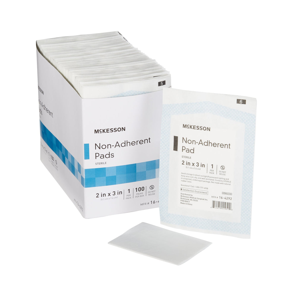 McKesson Non-Adherent Dressing 2" x 3" 1 Each