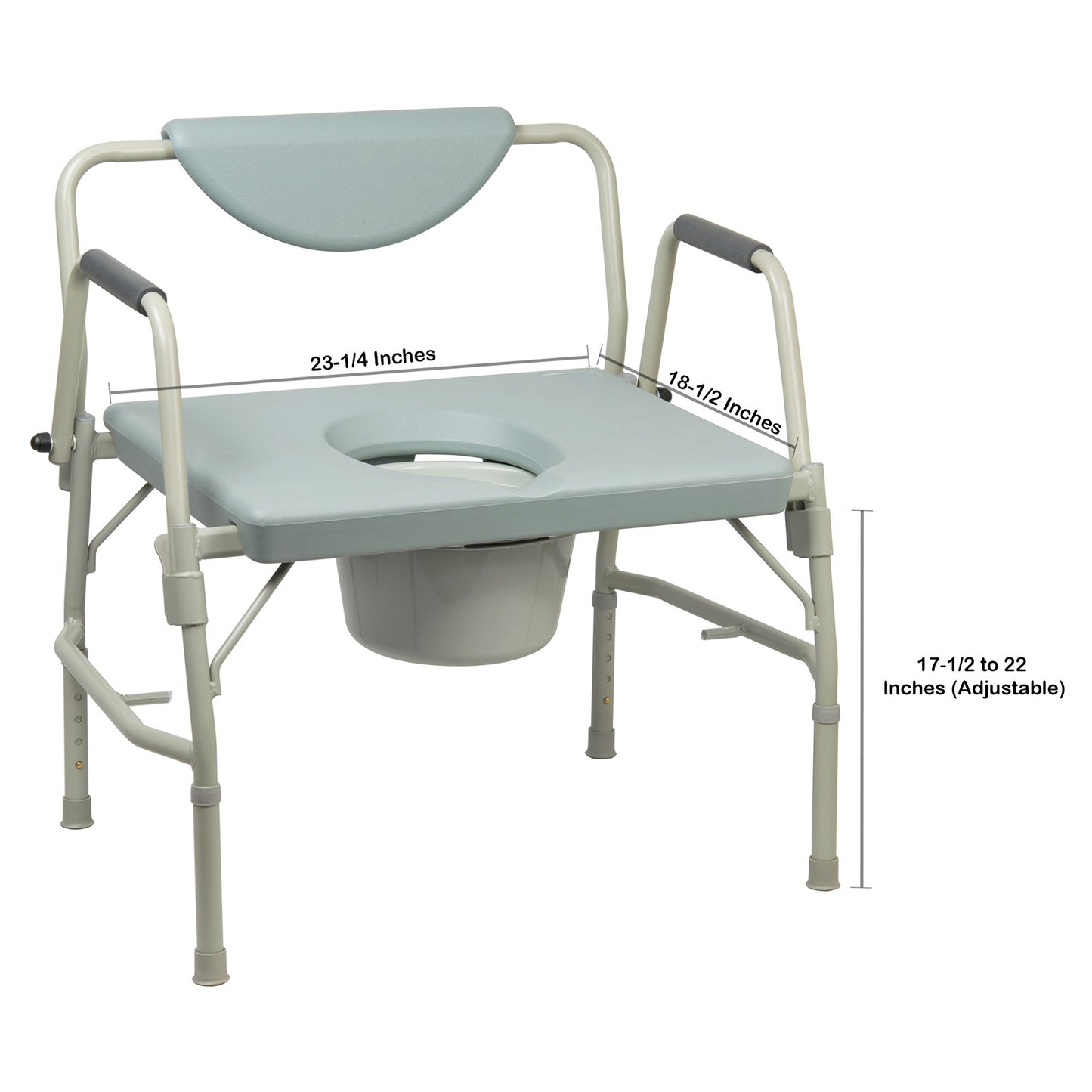 McKesson Oversized Drop-Arm Commode