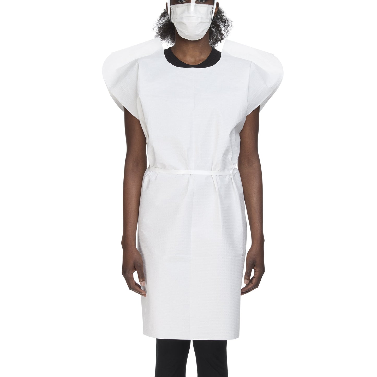 McKesson Patient Exam Gown, One Size Fits Most, White White Case of 50