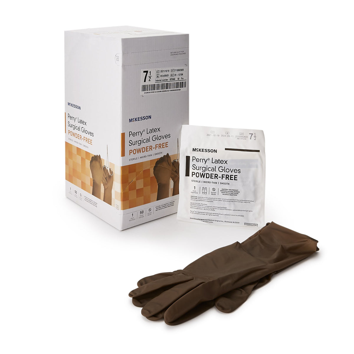 McKesson Perry® Latex Surgical Glove 5.5 Box of 50
