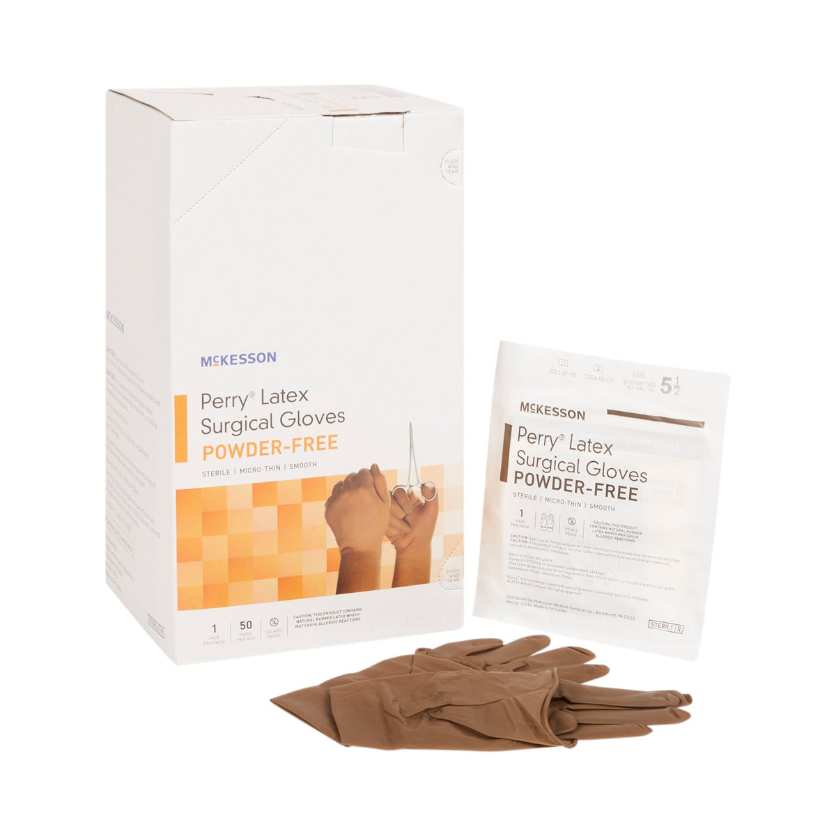 McKesson Perry® Latex Surgical Glove 5.5 Box of 50