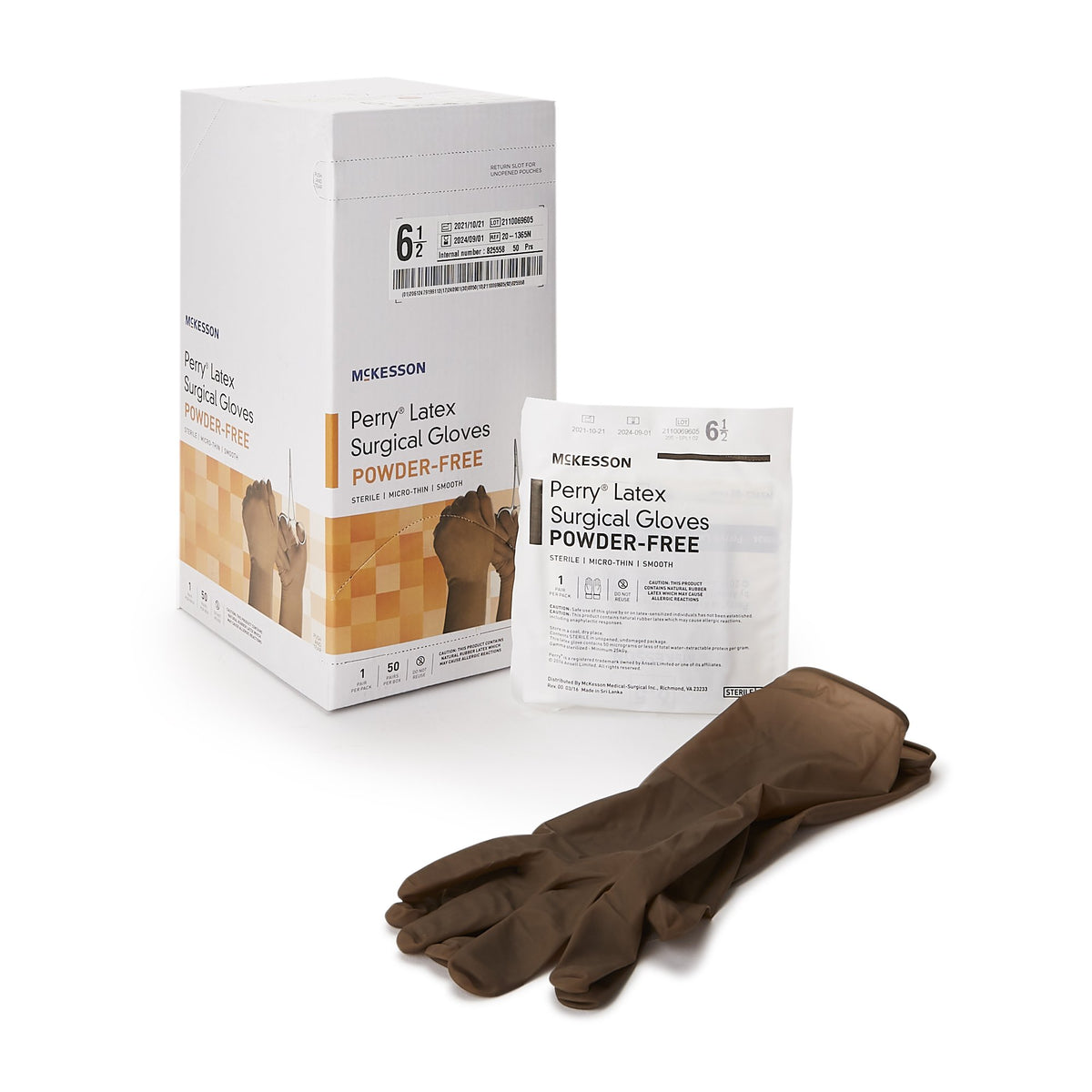McKesson Perry® Latex Surgical Glove 5.5 Box of 50