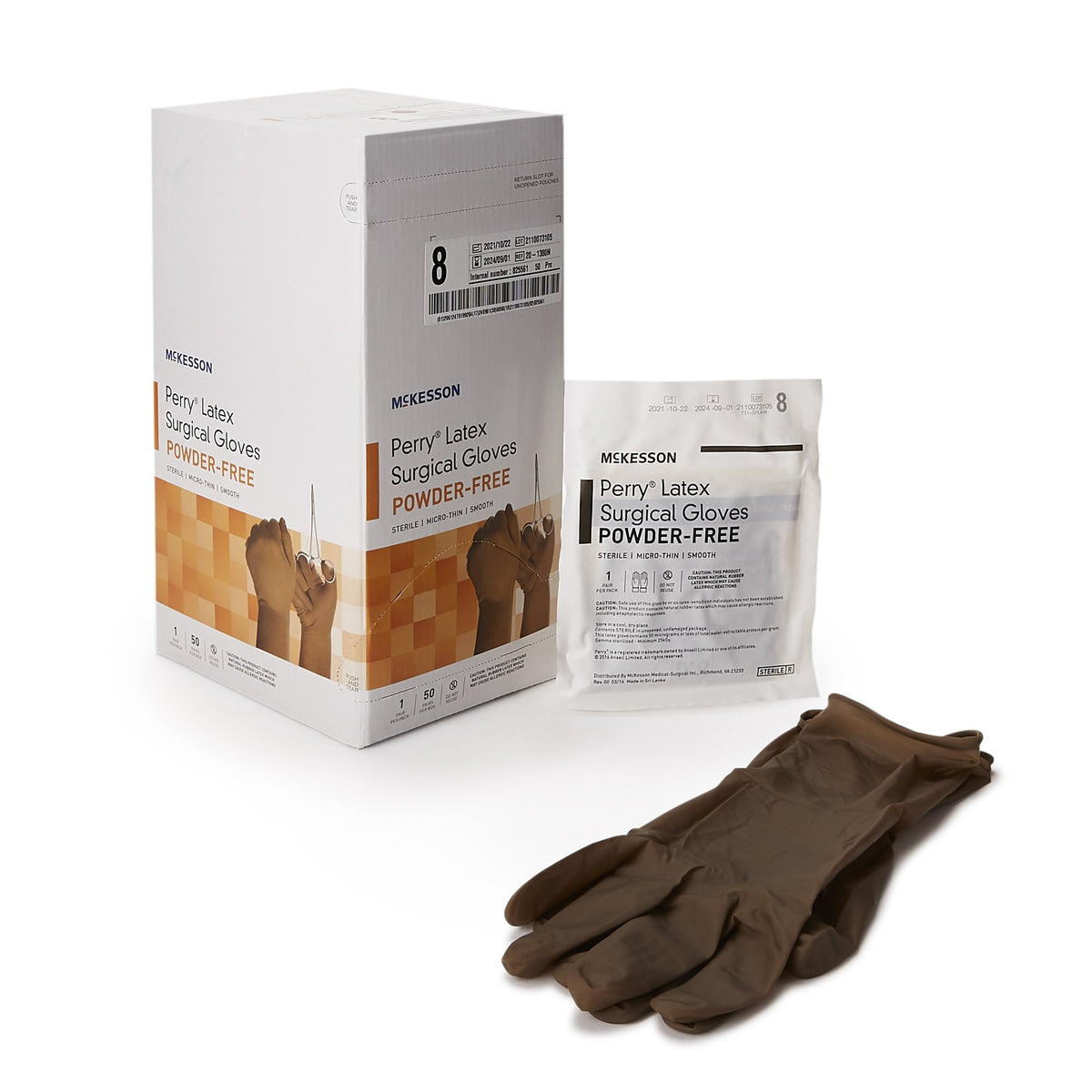 McKesson Perry® Latex Surgical Glove 5.5 Box of 50