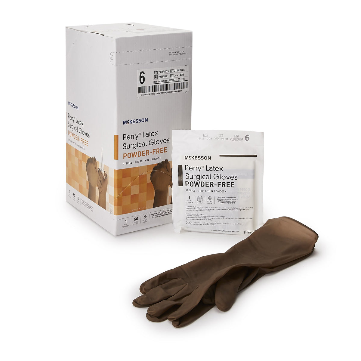 McKesson Perry® Latex Surgical Glove 5.5 Box of 50