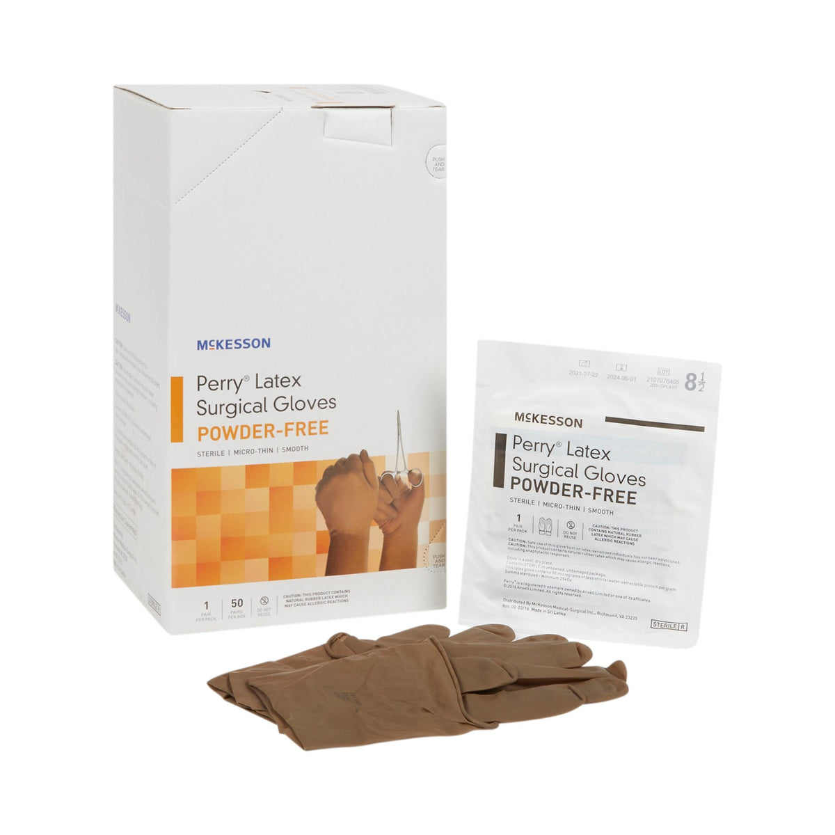 McKesson Perry® Latex Surgical Glove 5.5 Box of 50