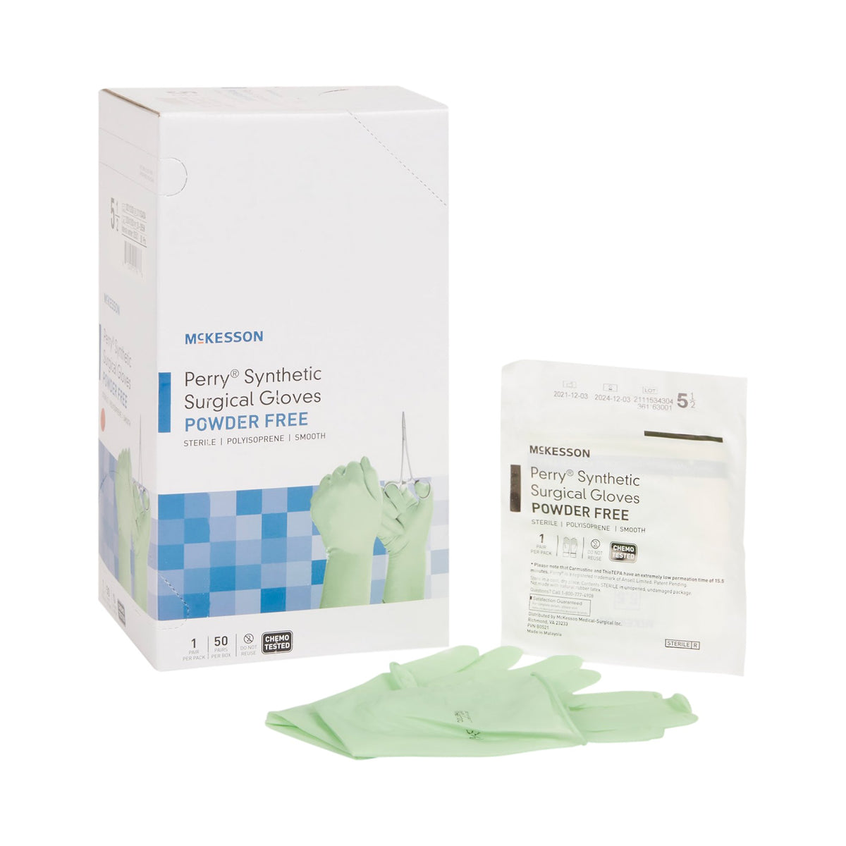 McKesson Perry® Performance Plus Polyisoprene Surgical Glove 5.5 Box of 50