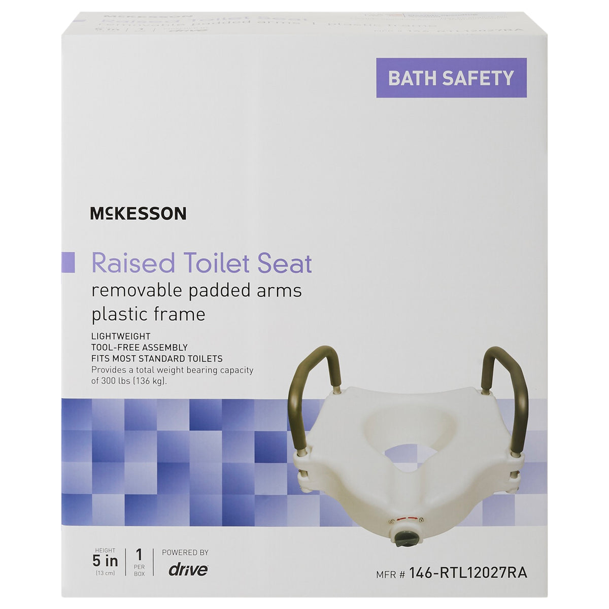 McKesson Raised Toilet Seat 5"