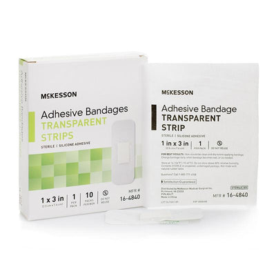 McKesson Sheer Adhesive Strip Sheer 1" x 3" 1 Each