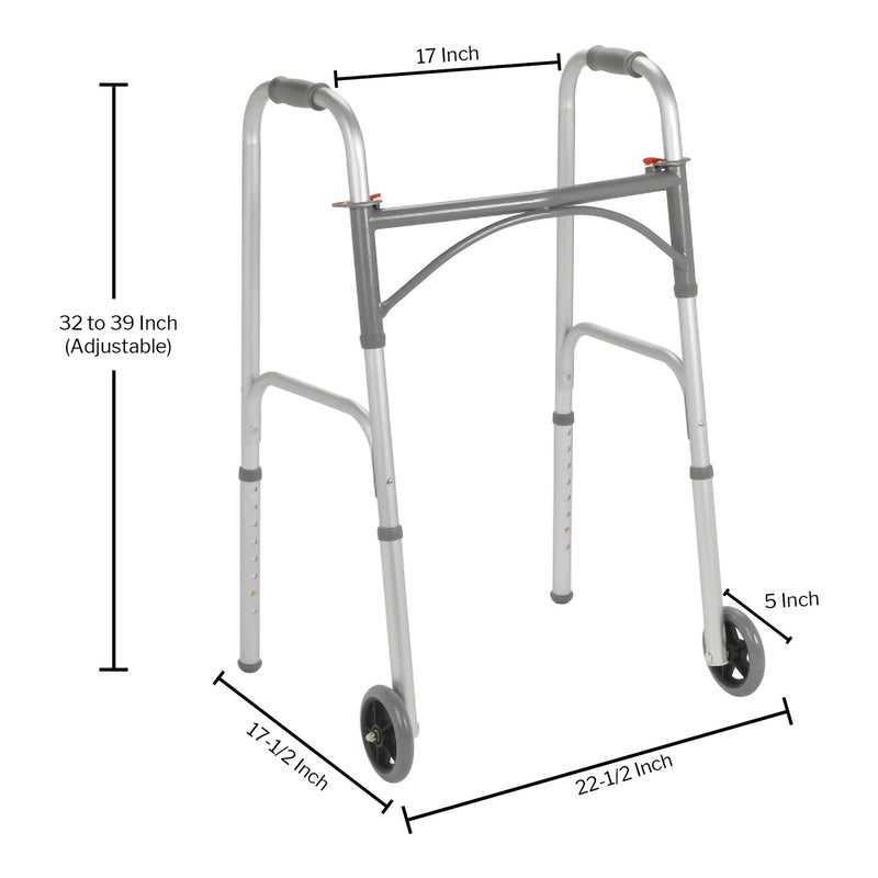 McKesson Steel Walker Silver 32" - 39" 1 Each