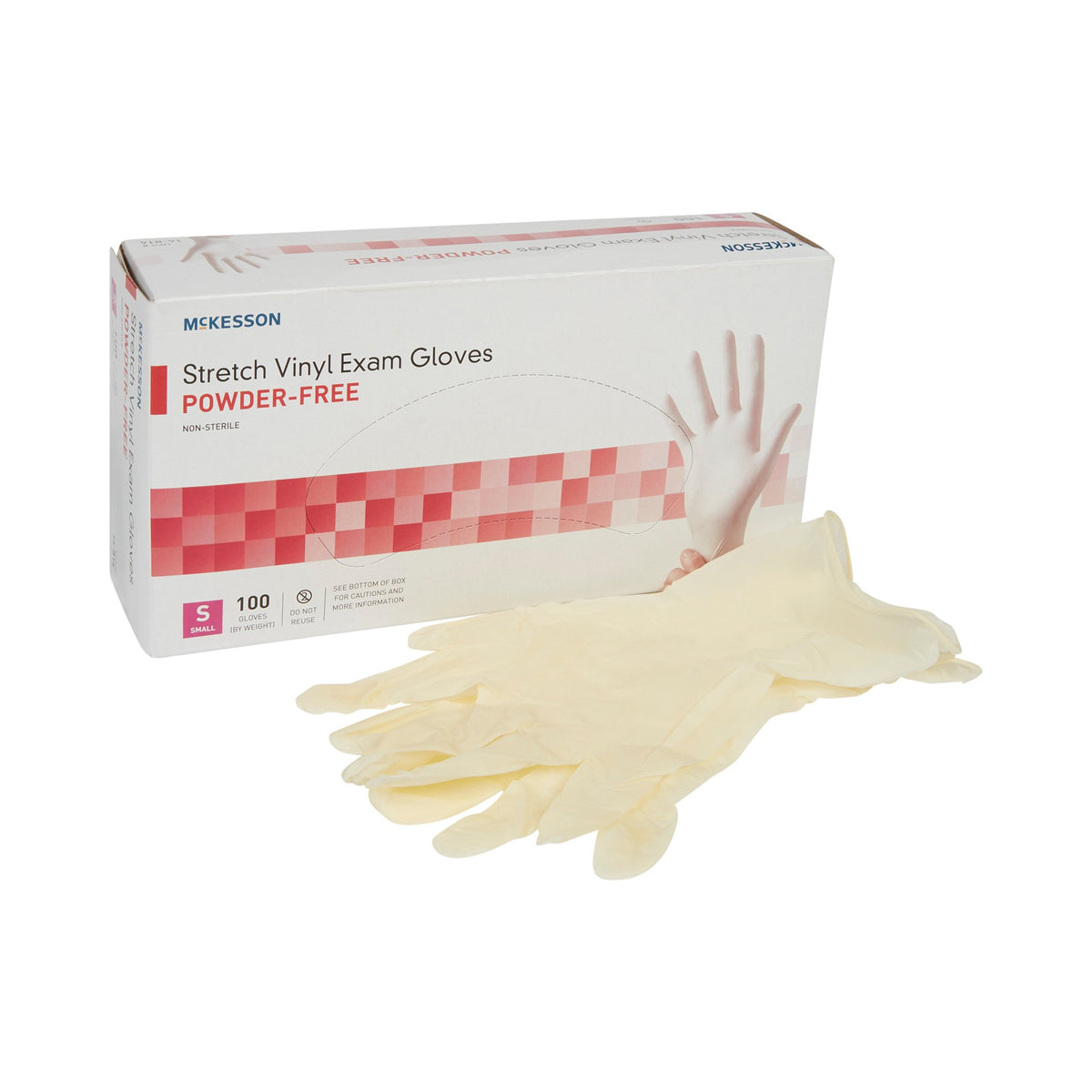 McKesson Stretch Vinyl Exam Glove S Box of 100