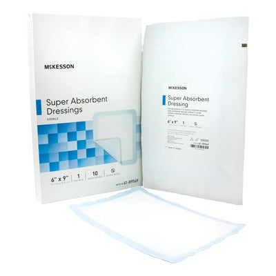 McKesson Super Absorbent Dressing 6" x 9" 1 Each
