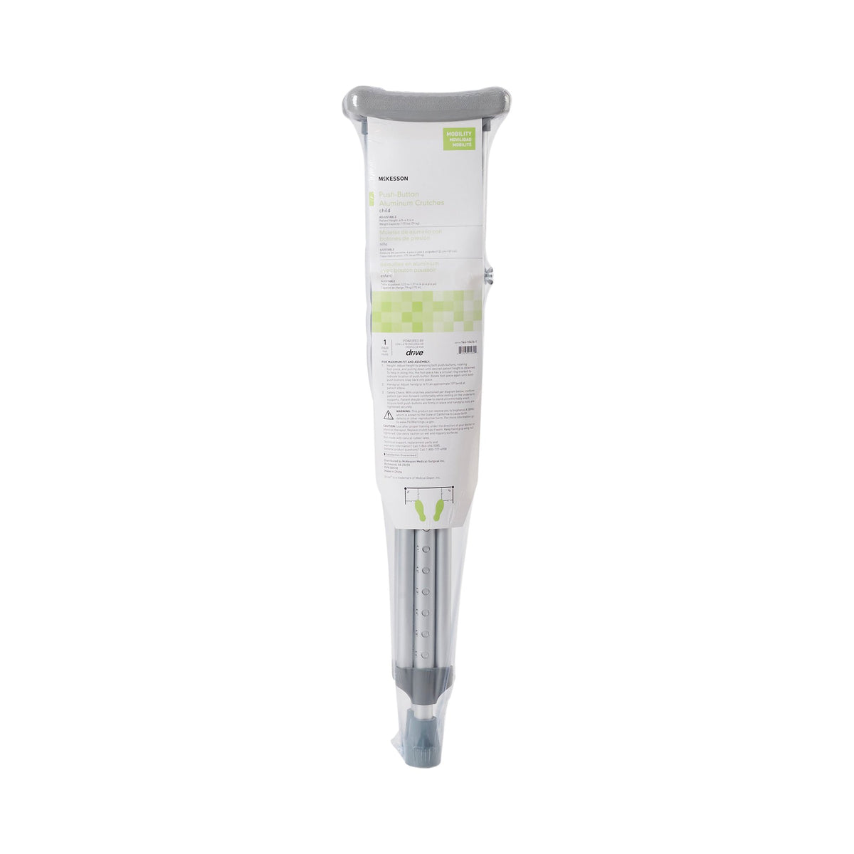 McKesson Underarm Crutches for Adults and Children Children 3'7" to 4'