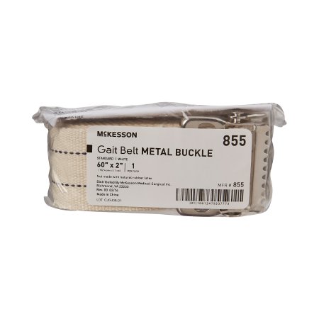 McKesson White Gait Belt Metal Buckle 1 Each