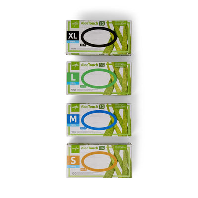 Medline AloeTouch 3G Vinyl Exam Gloves S Box of 100