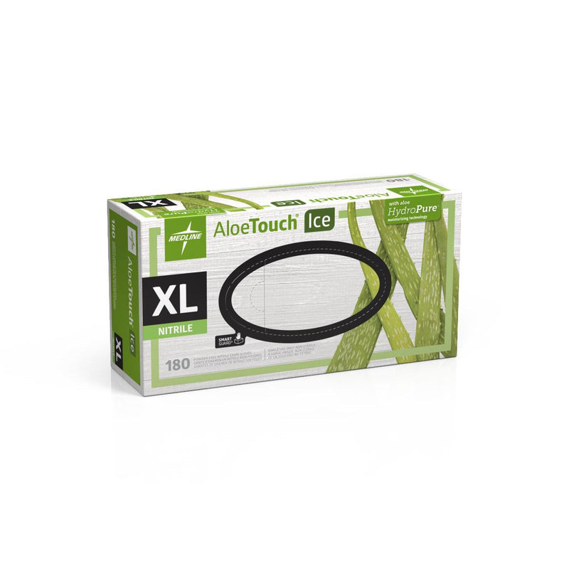 Medline AloeTouch ICE PF Nitrile Exam Gloves S Box of 200