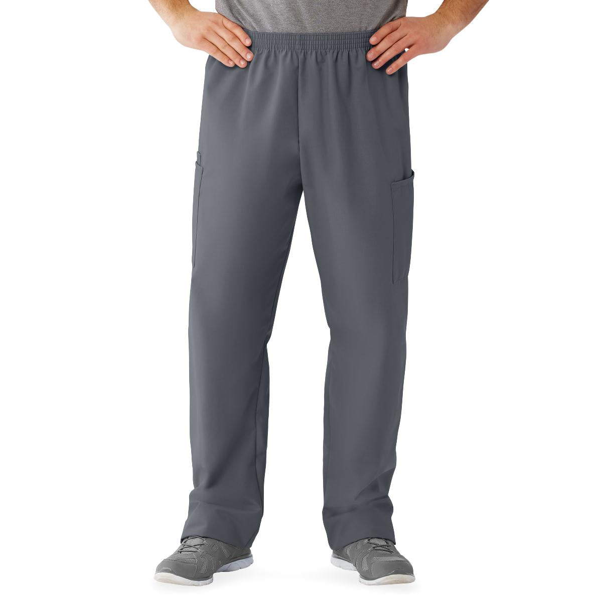 Medline AngelStat Unisex Cargo Scrub Pants with Elastic Waist Medium Length 32" Inseam Ceil Blue XS