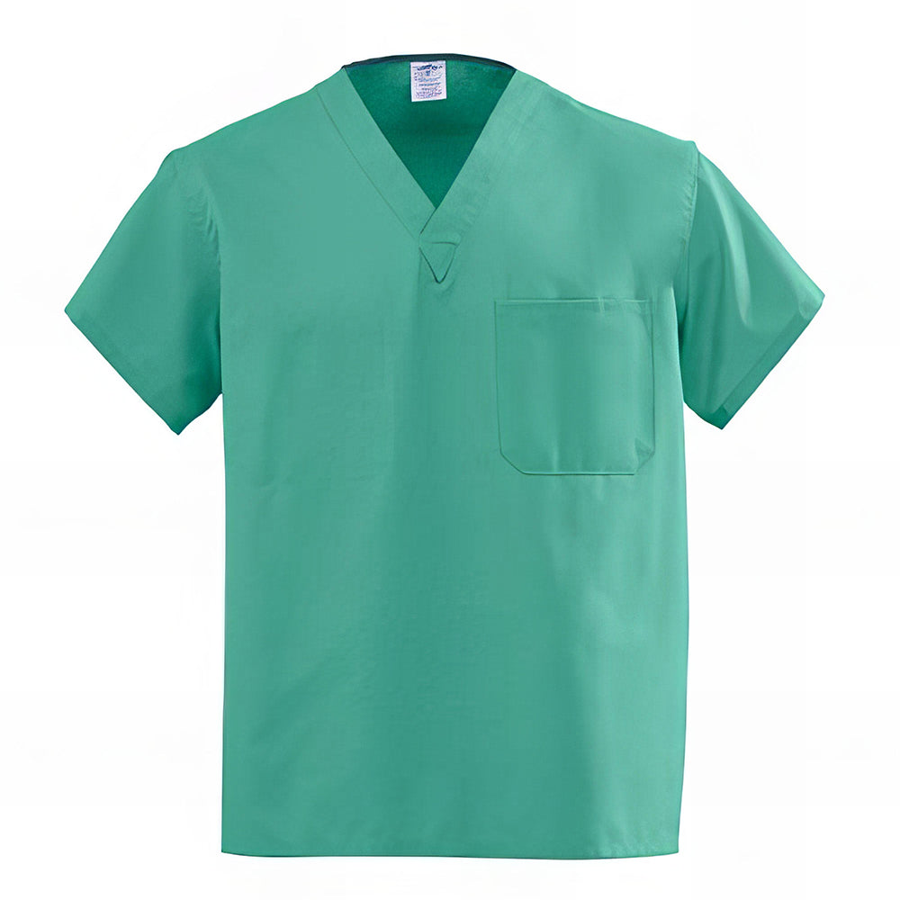 Medline AngelStat Unisex Reversible V Neck Scrub Tops with 1 Pockets Jade