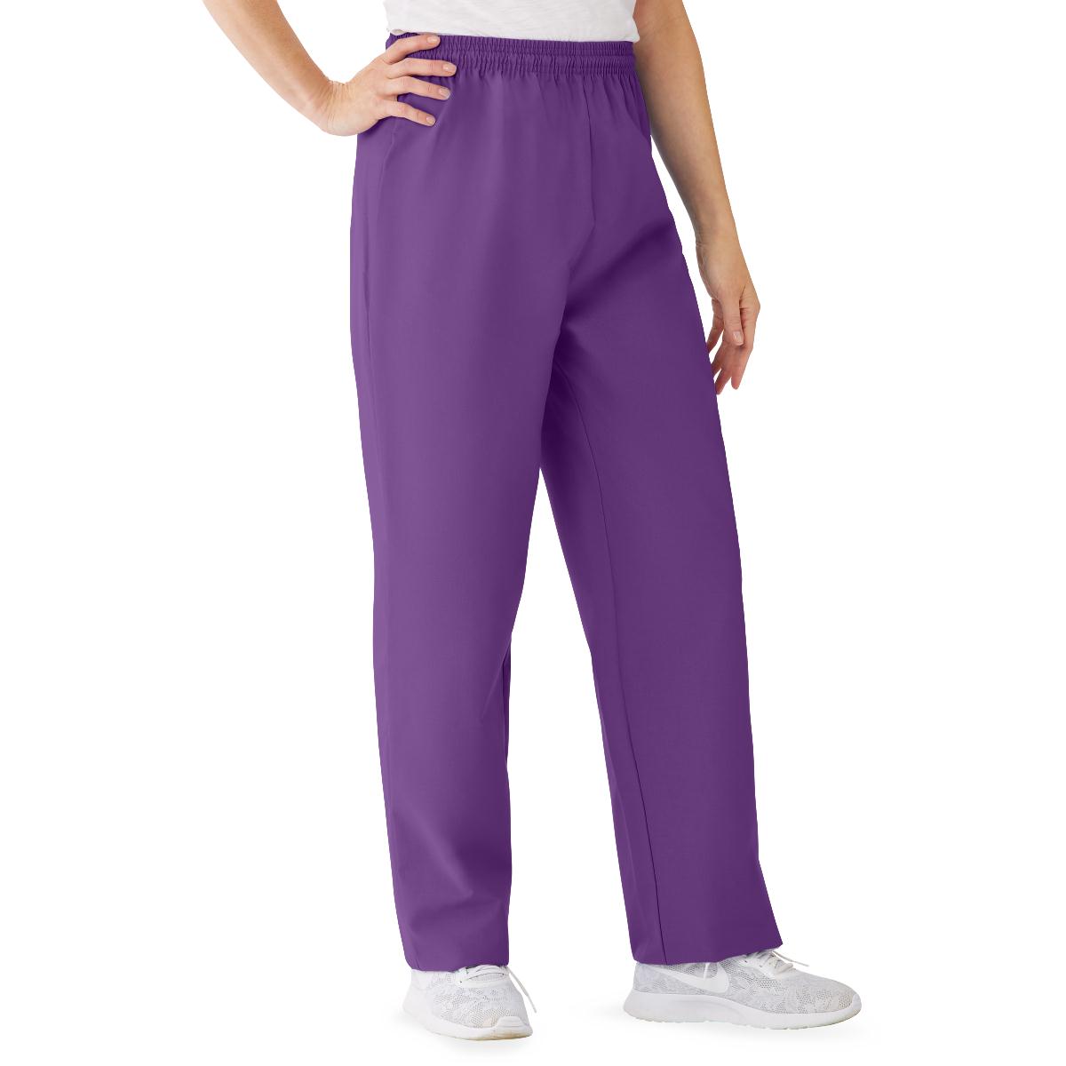 Medline AngelStat Women's Elastic Waist Scrub Pants with Drawstring Ceil Blue XS