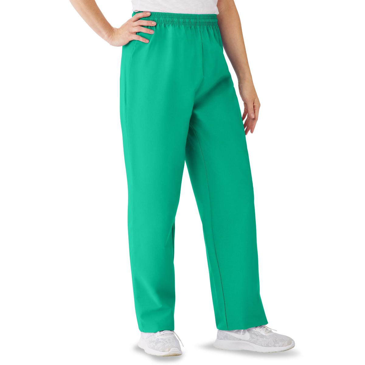 Medline AngelStat Women's Elastic Waist Scrub Pants with Drawstring Ceil Blue XS