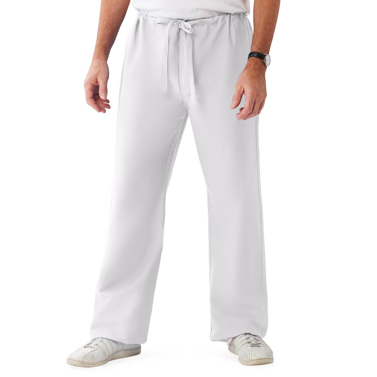 Medline ComfortEase Unisex Reversible Scrub Pants with Drawstring Waist Black XS