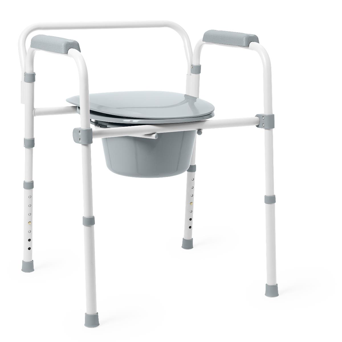 Guardian® Folding 3-in-1 Steel Commode Each