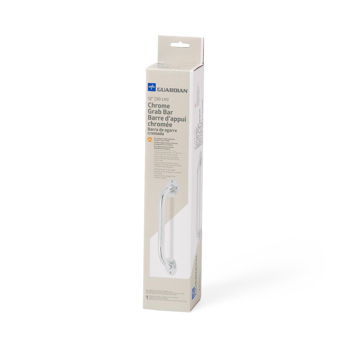 Medline Knurled Chrome Grab Bars 12" Each