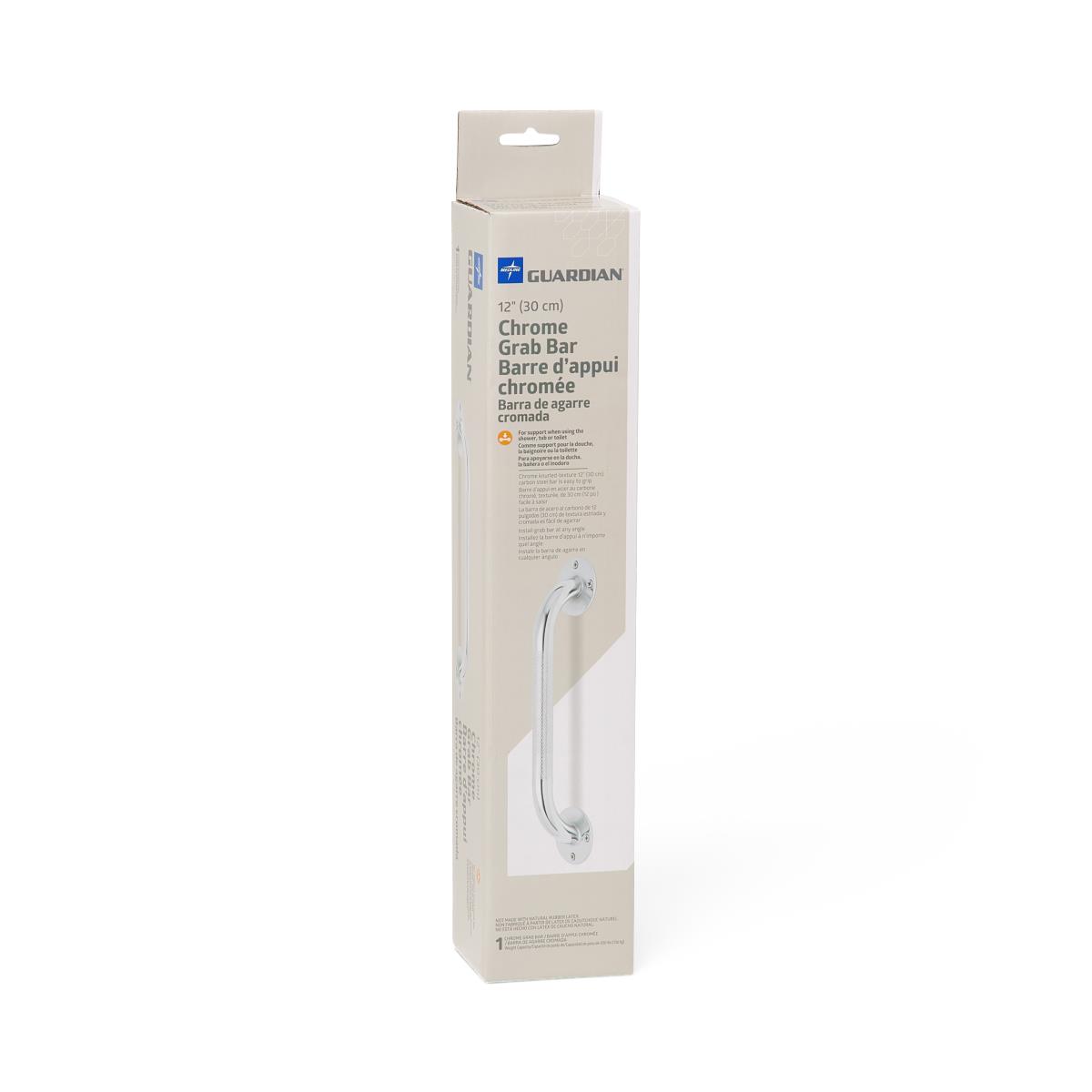 Medline Knurled Chrome Grab Bars 12" Each