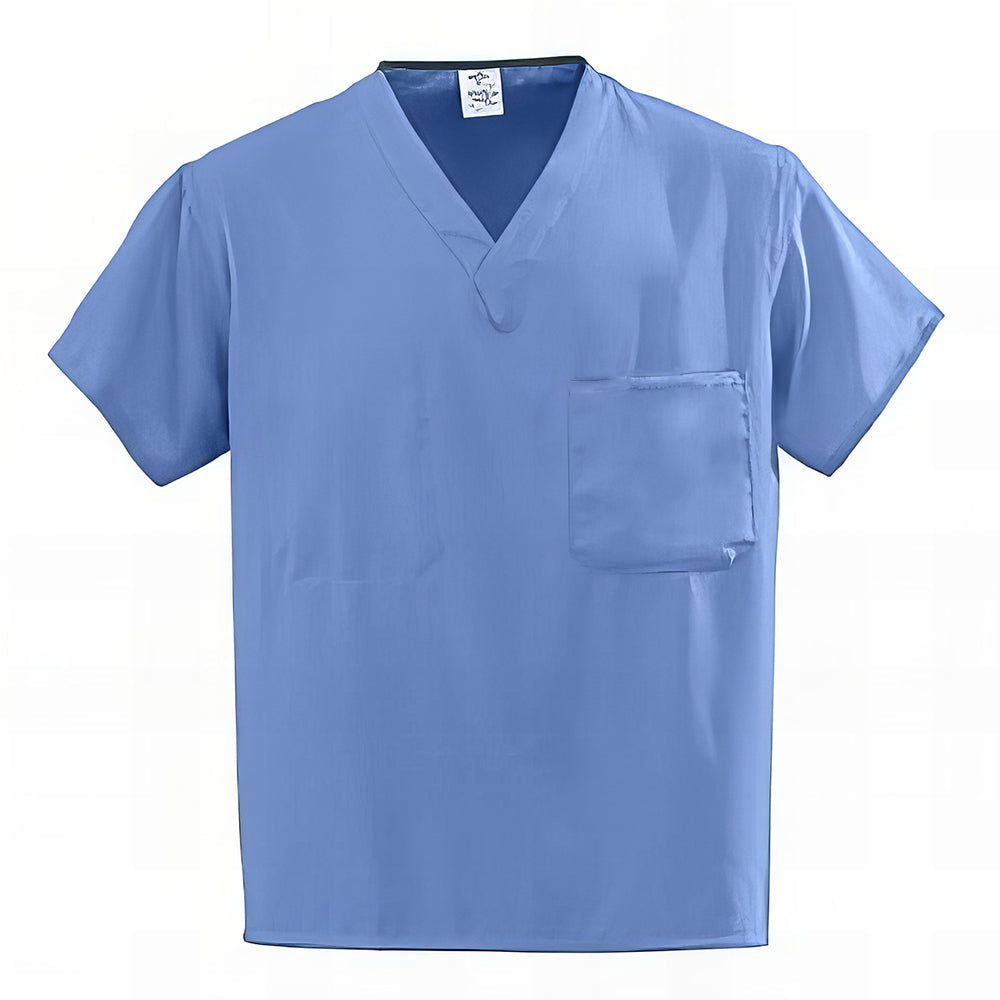 Medline PerforMAX Unisex Reversible V-Neck Scrub Tops with 2 Pockets Black XS