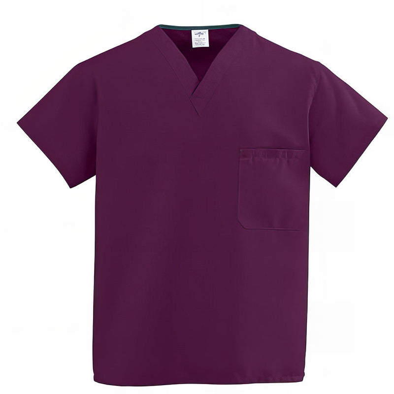 Medline PerforMAX Unisex Reversible V-Neck Scrub Tops with 2 Pockets Black XS