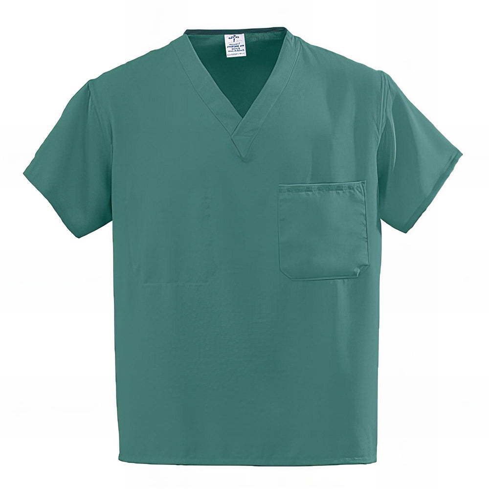 Medline PerforMAX Unisex Reversible V-Neck Scrub Tops with 2 Pockets Black XS