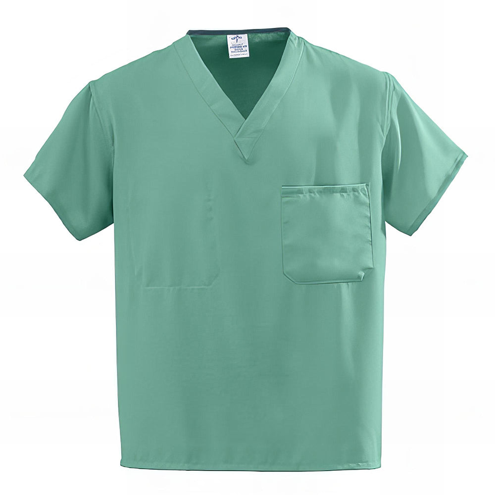 Medline PerforMAX Unisex Reversible V-Neck Scrub Tops with 2 Pockets Black XS