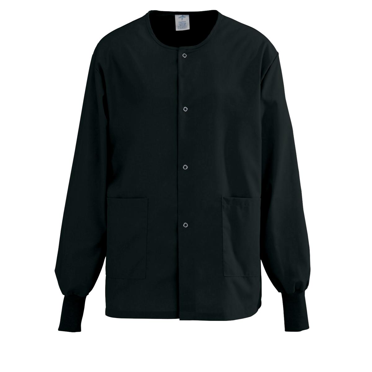 Medline PerforMAX Unisex Snap Front Warm Up Jackets Black XS