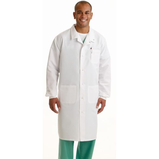Medline Unisex Knit Cuff Knee Length Lab Coats XS